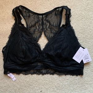 Black lace bralette with built in padding